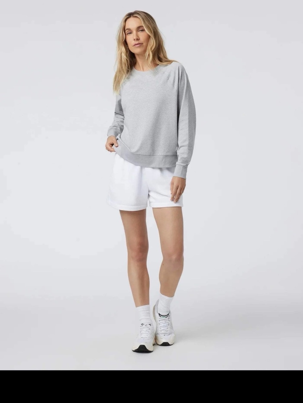 Vuori Halo Long Sleeve Crew Gray DreamKnit™ Pullover Women's XS Sweatshirt